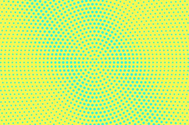 Sarı yarım tonlu vektör arkaplanı. Ortadaki yarım ton dokusu. Çapraz nokta gradyanı. Canlı noktalı yarım ton