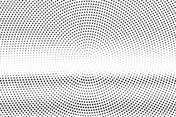 黒と白のハーフトーンベクトルの背景。粗いドットワーク テクスチャの水平グラデーション。丸い点線ハーフトーン — ストックベクタ