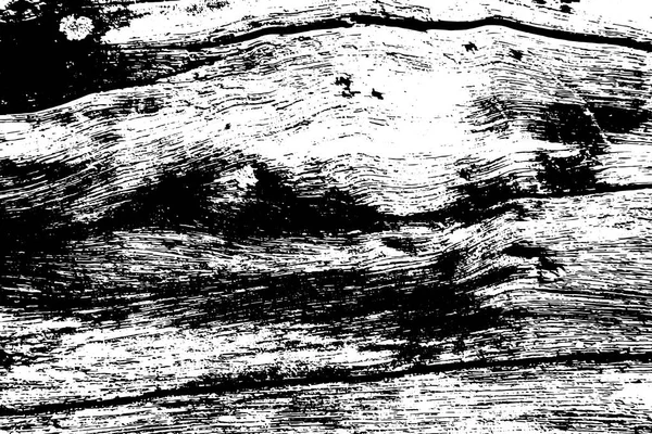 Textura de madera vieja en blanco y negro. Madera rústica superficie trazado vector de fondo. Tronco de árbol textura natural — Vector de stock