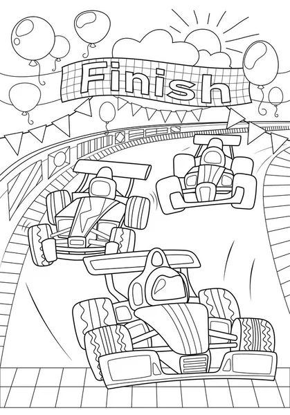 carro de corrida para colorir ilustração de veículo 6458132 Vetor no  Vecteezy