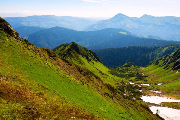 Καταπληκτική Θέα Στο Βουνό Πράσινο Ορεινό Φαράγγι Στο Φόντο Των — Φωτογραφία Αρχείου