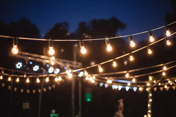 Éléments Décor Mariage Cérémonie Nuit — Photo