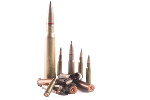 Bullets Cartridges Different Calibers — Stock Photo, Image