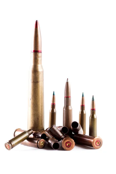 Bullets Cartridges Different Calibers — Stock Photo, Image