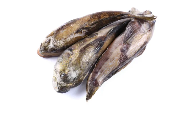 Meeresgrundel. frischer gefrorener Fisch (isoliert). Nahaufnahme — Stockfoto