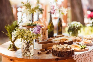 Düğün dekorasyon. Peynir bar