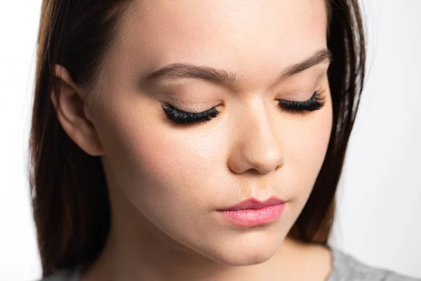 Eyelash extension procedure — Stock Photo, Image