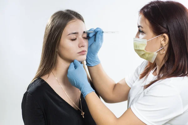 Client in een schoonheidssalon — Stockfoto