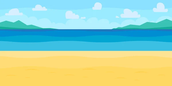 Panorama de la mer, fond vectoriel de plage — Image vectorielle