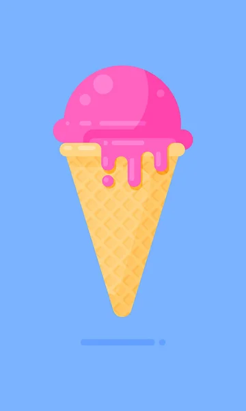 Słodkie lody kreskówka — Zdjęcie stockowe