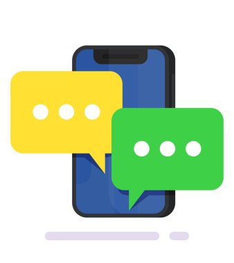 Cep telefonu mesajları, vektör çizim