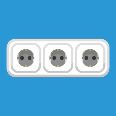 Bir fiş ile bir elektrik prizine simgesi. Modern vektör çizim