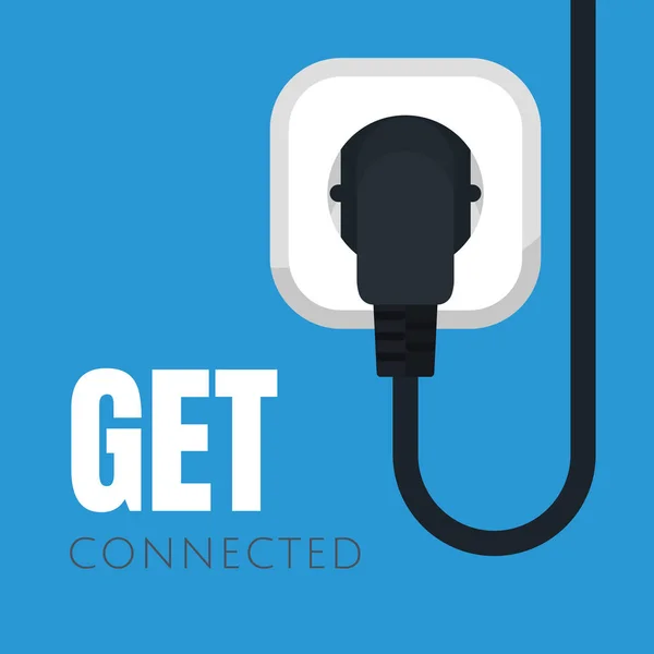 Bir fiş ile bir elektrik prizine simgesi. Modern vektör çizim