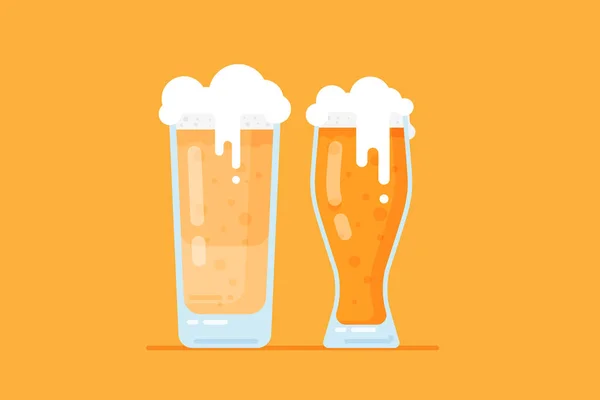 様式化されたビールのグラス。フラット アイコン. — ストックベクタ