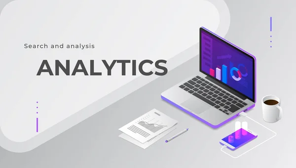 Büyük veri kavramı. İzometrik vektör çizim