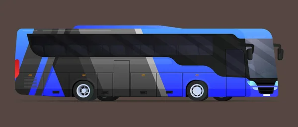 Большой туристический автобус. Плоская векторная иллюстрация — стоковый вектор