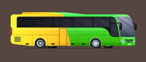 Um autocarro de turismo. Ilustração vetorial plana — Vetor de Stock