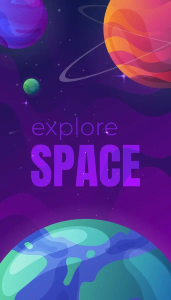 Univers. l'espace. voyage spatial. design. illustration vectorielle — Image vectorielle