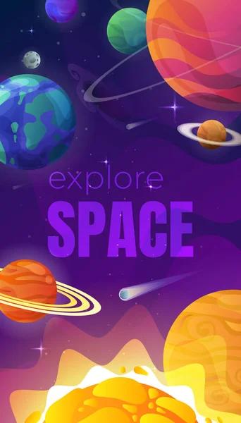 evren. alanı. uzay yolculuğu. Tasarım. vektör çizim