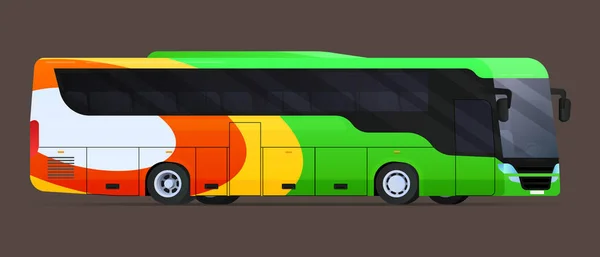 Großer Tourbus. flache Vektorabbildung — Stockvektor