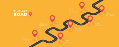 İzometrik navigasyon harita Infographic. Yoldayım. Vektör çizim.