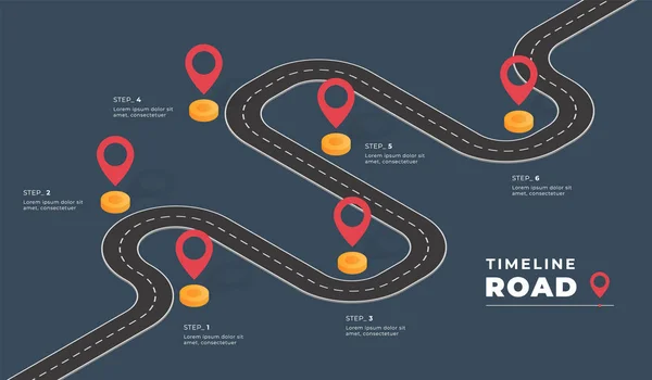 İzometrik navigasyon harita Infographic. Yoldayım. Vektör çizim.