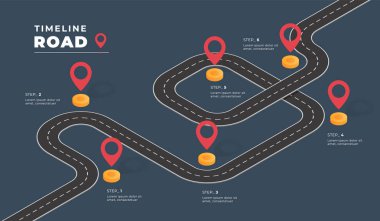 İzometrik navigasyon harita Infographic. Yoldayım. Vektör çizim.