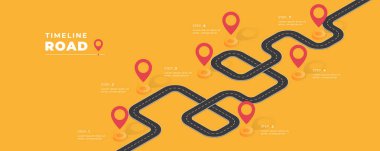 İzometrik navigasyon harita Infographic. Yoldayım. Vektör çizim.