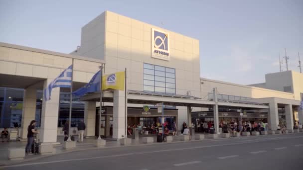 Atenas Grecia Junio 2018 Aeropuerto Internacional Atenas Eleftherios Venizelos Cerca — Vídeo de stock