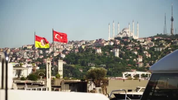 Стамбул Туреччина 2018 Червня Галатасарай Острів Протоку Босфор — стокове відео
