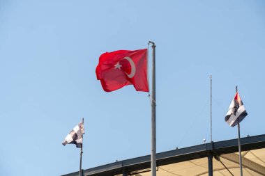 Türk bayrağı ve Beşiktaş bayrakları