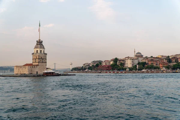 Vista Para Exterior Torre Maiden Istambul Litoral Salacak Istambul Turquia — Fotografia de Stock