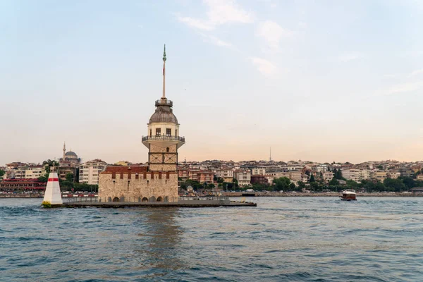 Zewnętrzny Widok Stambuł Maiden Tower Wybrzeże Salacak Stambule — Zdjęcie stockowe