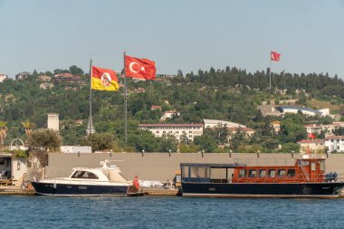 Istanbul, Türkiye - Haziran 2018: Galatasaray Adası, boğaz.