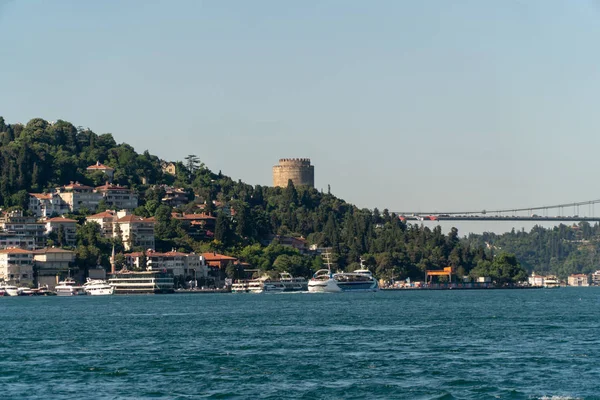 Rumeli Hisari Festung Bosporus Meer Und Die Brücke Istanbul Türkei — Stockfoto