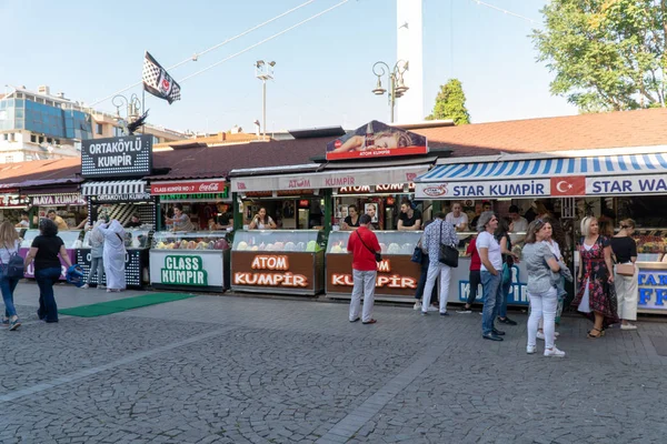 Istanbul Turkije Juli 2018 Vele Kiosken Bieden Traditionele Turkse Fastfood — Stockfoto