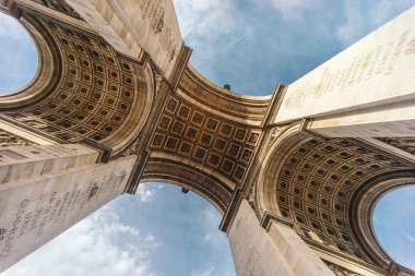 Arc de Triomphe de l'Etoile (yıldız Zafer Takı) Paris Champs-Elyseees batı ucunda duran, en ünlü anıtlarından biridir