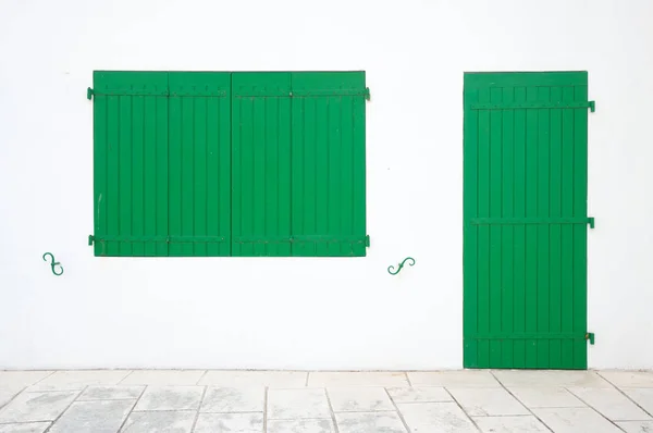 Bright Green Door Details — Stock Photo, Image