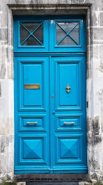 Beaux Détails Porte Vintage Bleu — Photo