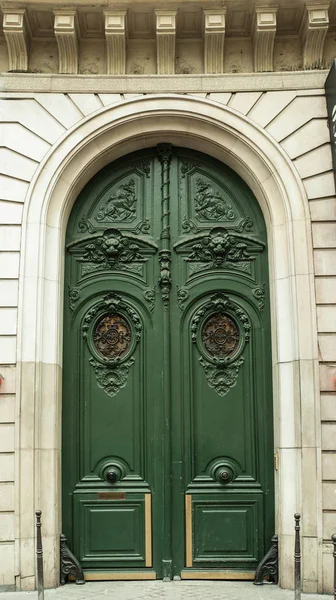 Зеленые Детали Винтажных Дверей — стоковое фото
