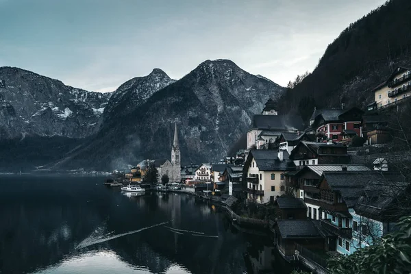 Hallstatt Salzburg Austria Traditional Austrian Wood Village Unesco World Culture — Stock Photo, Image