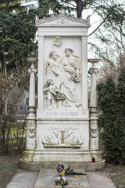 Vienna Avusturya Ocak 2016 Mezar Rahatlama Besteci Franz Schubert Üzerinde — Stok fotoğraf