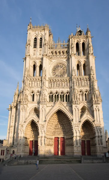 Dusk Amiens Fransa Unesco Notre Dame Katedrali Nde — Stok fotoğraf