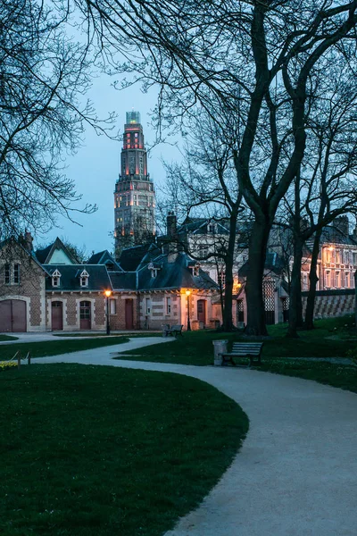 Perret Toren Schemering Amiens Frankrijk — Stockfoto