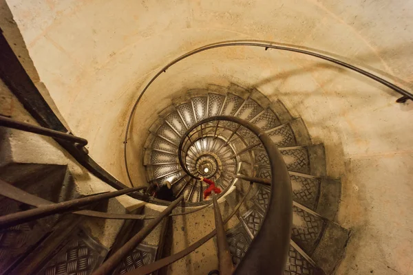 Escadaria Espiral Arco Triunfo Paris França — Fotografia de Stock