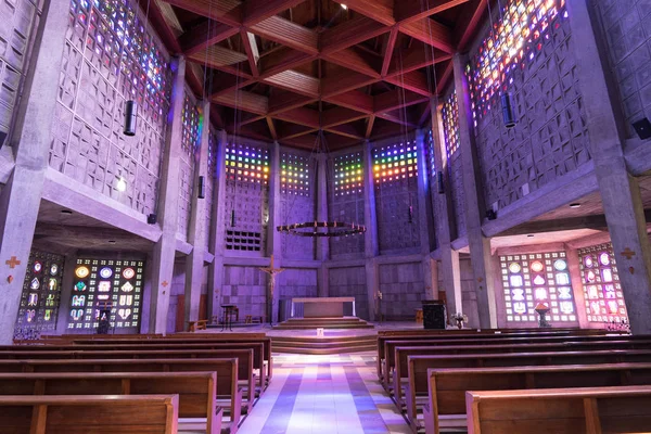 Baccarat France Juin 2016 Intérieur Église Saint Rémy Illuminé Par — Photo