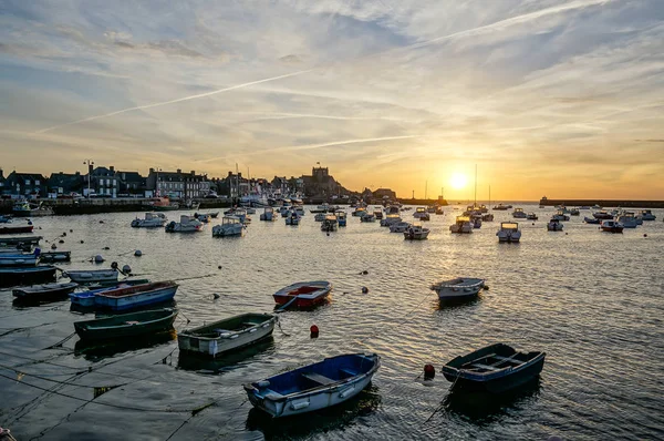 Barfleur Wschodzie Słońca Normandia Francja — Zdjęcie stockowe