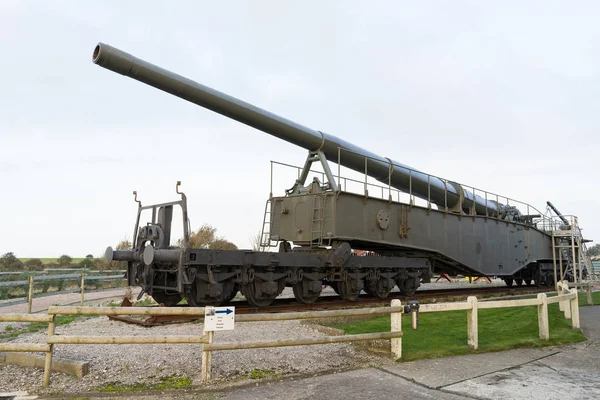 German Canon Train Batterie Todt German Gun Emplacement Second World — Stock Photo, Image