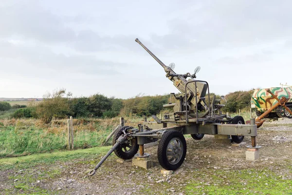 Audinghen Frankrijk Oktober 2016 Duitse Canon Door Batterie Todt Duits — Stockfoto