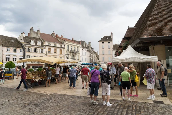 Beaune Frankreich Juli 2015 Markt Stadtzentrum — Stockfoto